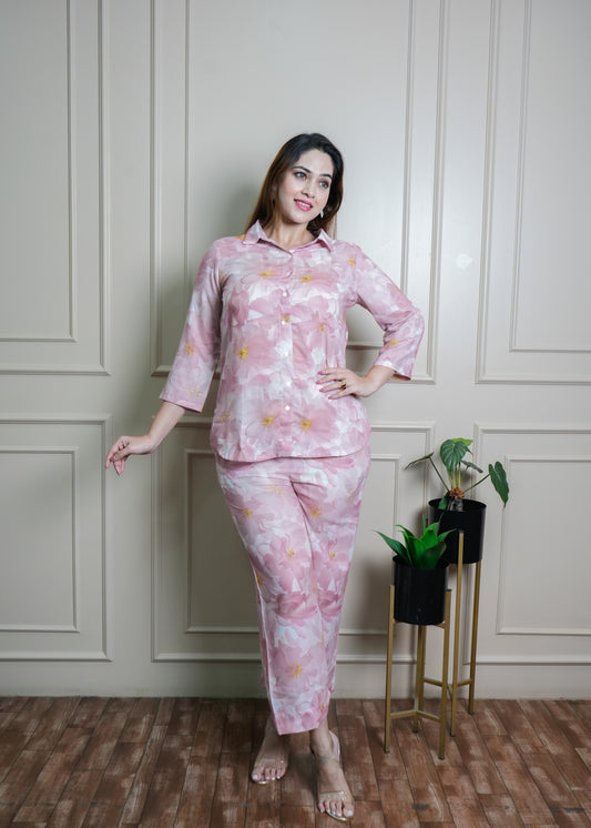 Soft Pink Co-ord Set - Blooming Bliss Set